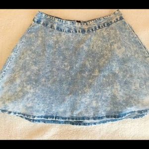 Charlotte Russe denim skater skirt
